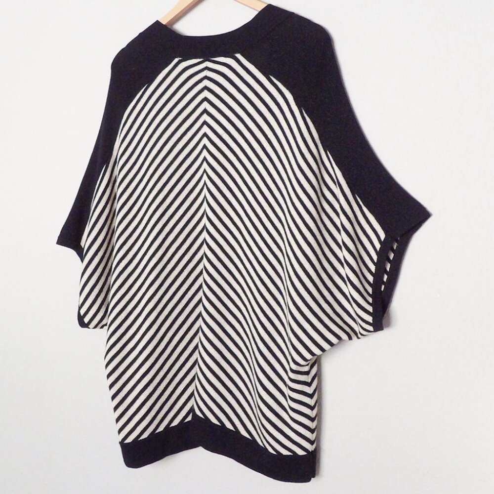 Chico's Travelers Collection Striped Cardigan Sweater Dolman Kimono Open Front L - Picture 10 of 16